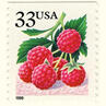 USA raspberries stamp circa 1999